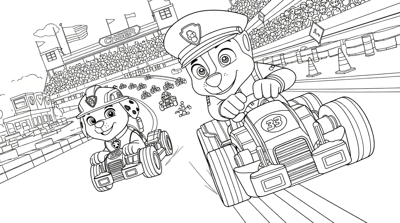 paw patrol coloring page - adult coloring pages