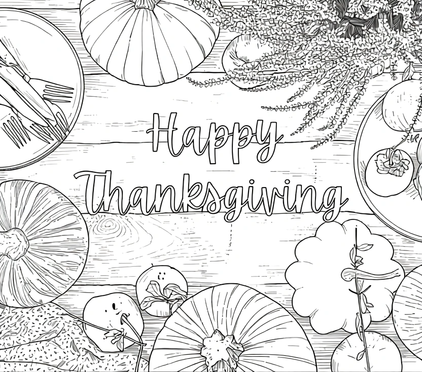 thanksgiving coloring pages - coloring sheet