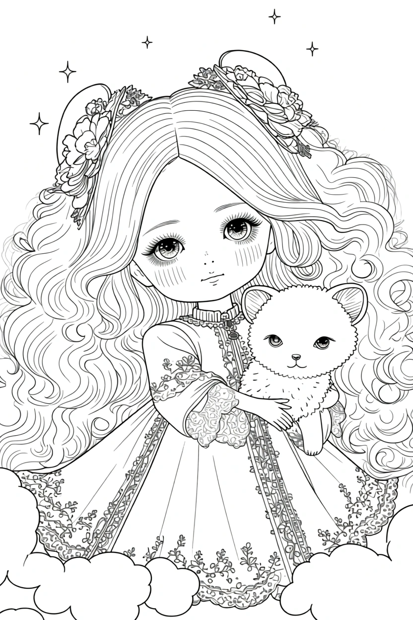 coloring pages barbie - coloring sheet