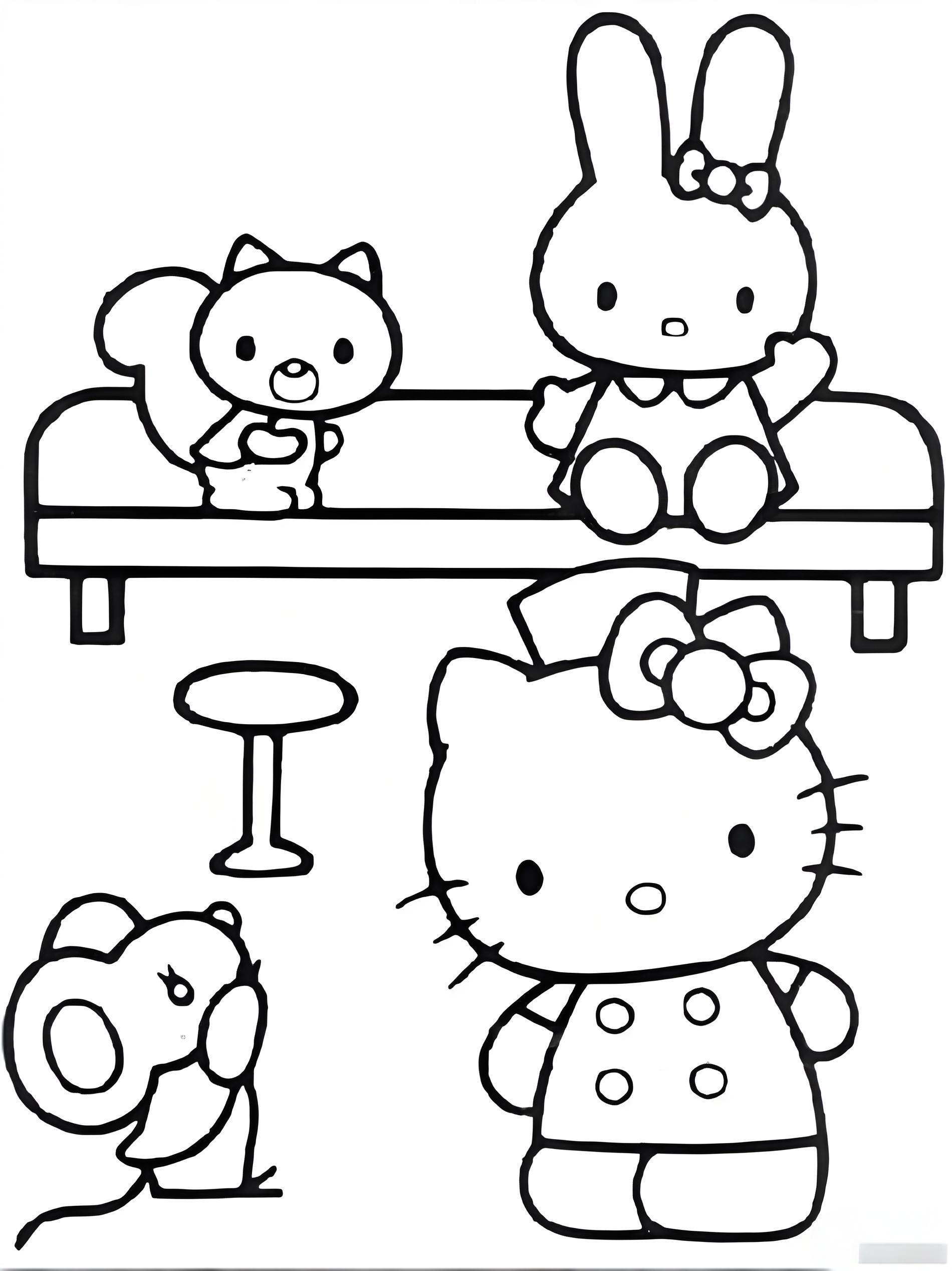coloring pages hello kitty - coloring page