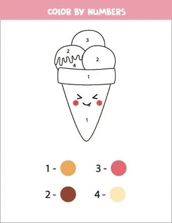 color by number game - kids coloring pages