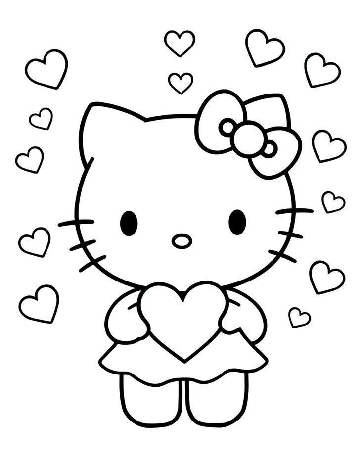 coloring page hello kitty - coloring pages for adults