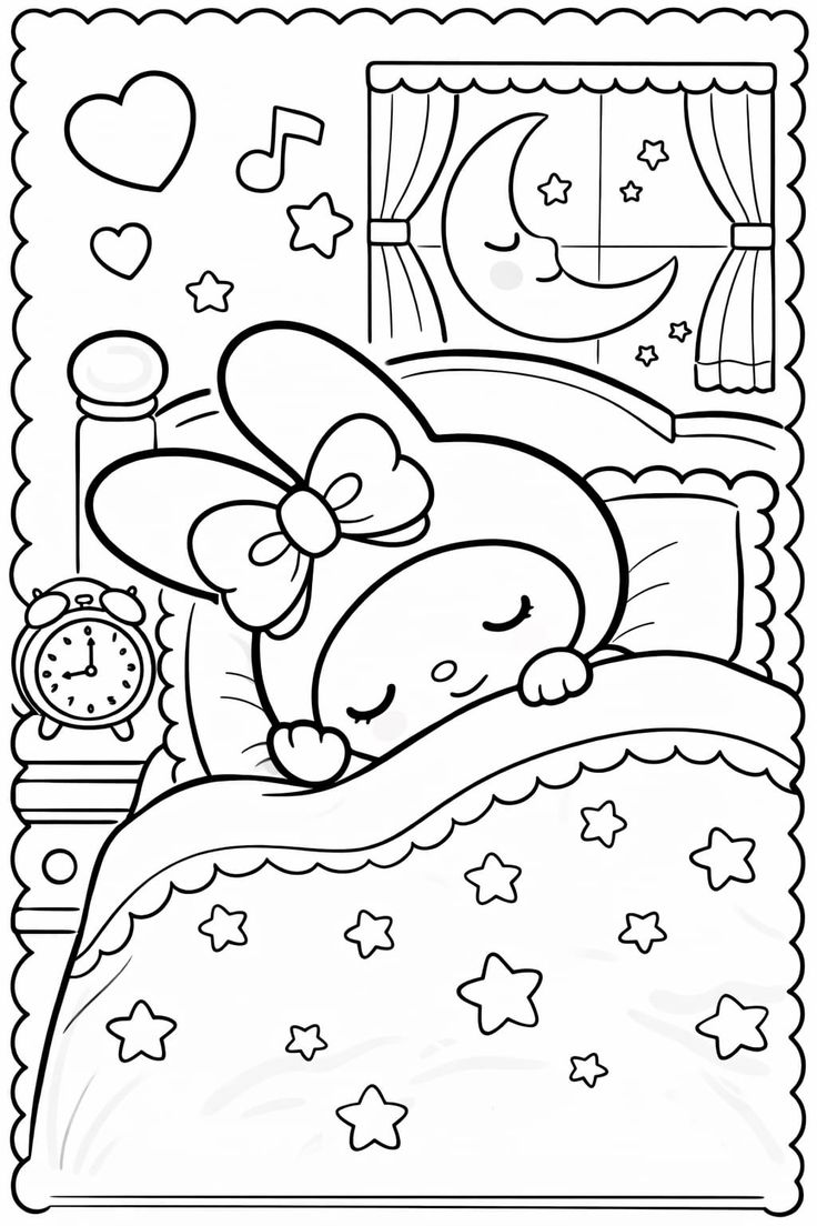 coloring page hello kitty - cute coloring pages