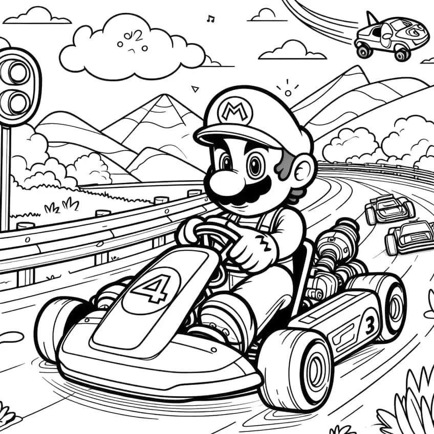 mario characters coloring pages - cute coloring pages
