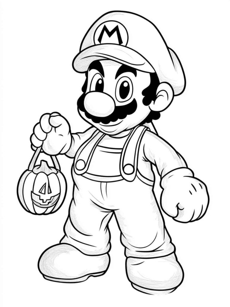 mario coloring page - coloring pages free