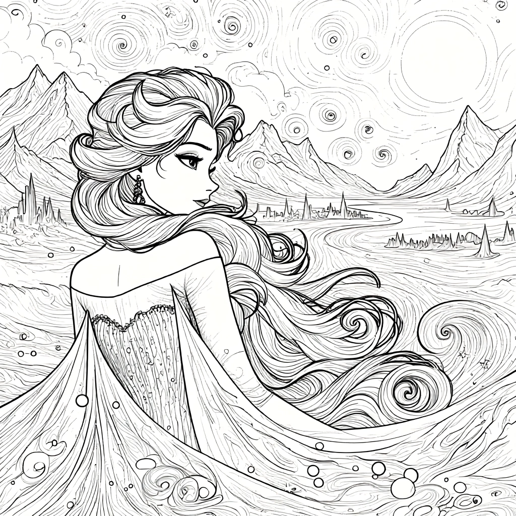 disney elsa coloring pages - adult coloring pages
